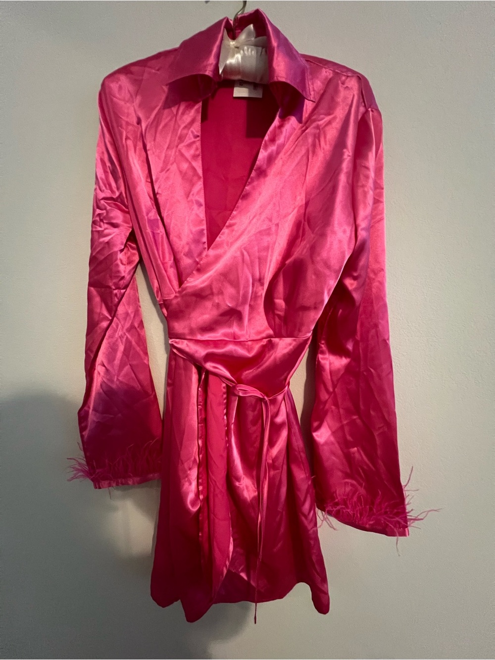 Women’s Satin Dress in Hot Pink